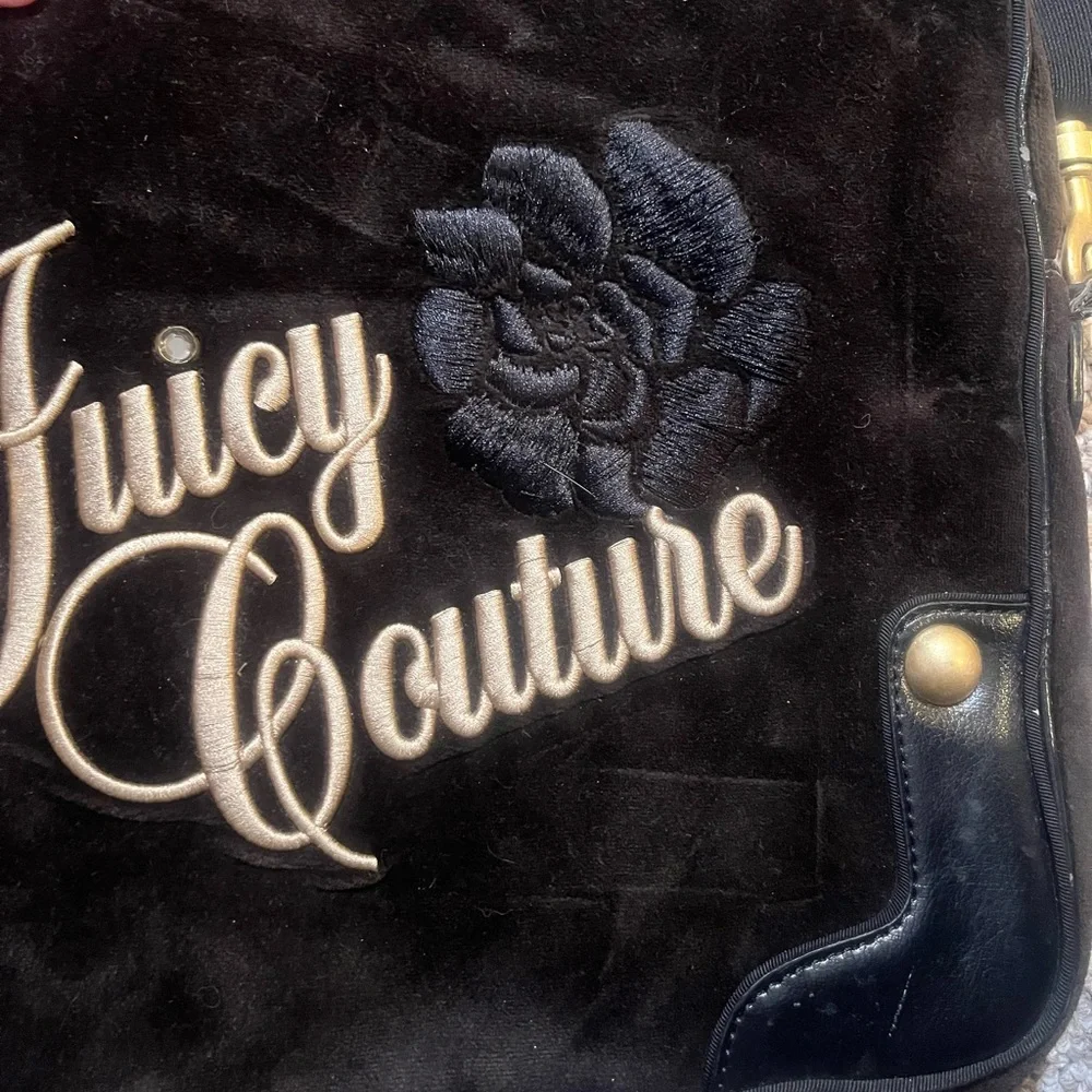 Juicy Couture Black Velour Laptop Case